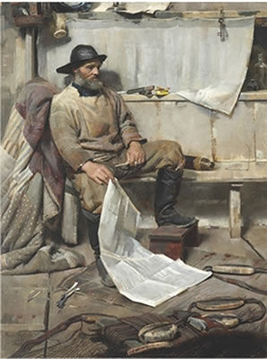 The Fisherman by Frank Richards - Auction record, sale price, and art valuation. Compare with similar artists and explore comparable artworks.