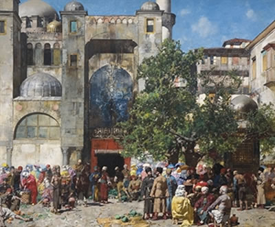 Sample artwork by Alberto Pasini (1826 - 1899), known for figure, genre, oriental scene painting and lithography - View similar artists and auction records