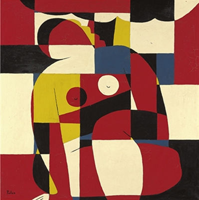 Sample artwork by Manuel Pailos (1918 - 2004), known for constructivist painting, sculpture and ceramics - View similar artists and auction records