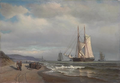 SHIPPING IN A CALM IN SANDY HOOK BAY