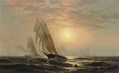 The Madeleine's victory over the Countess of Dufferin, third America's Cup challeger, August 11, 1876