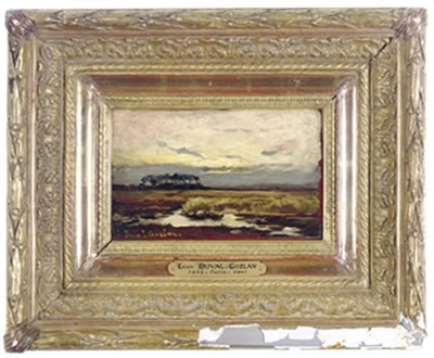 A marsh at sunset