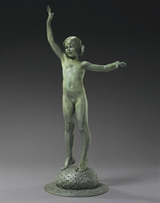 'Sea Urchin,' a Bronze Figure of a Sea Nymph