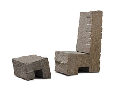 Sample artwork by Richard Nonas (1936 - 2021), known for minimalist installation sculpture, environment themes, geometric forms - View similar artists and auction records