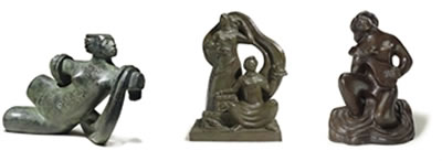 Untitled (Nude with Guitar), Untitled (Two Figures) and Untitled (Nude) (3)