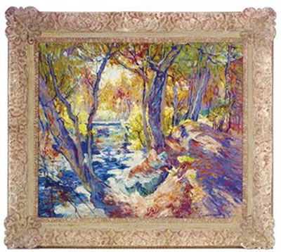 By the Stream at Silvermine by Helen Hamilton - Auction record, sale price, and art valuation. Compare with similar artists and explore comparable artworks.