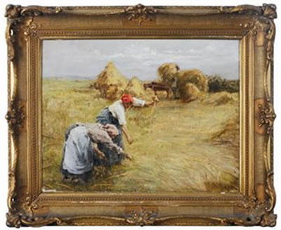 Gleaners in the field by Eugène-Leon Labitte - Auction record, sale price, and art valuation. Compare with similar artists and explore comparable artworks.