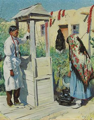 A Pueblo Well Scene