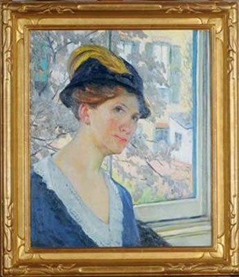 Portrait of Agnes Richmond: Self-Portrait by a window in Brooklyn