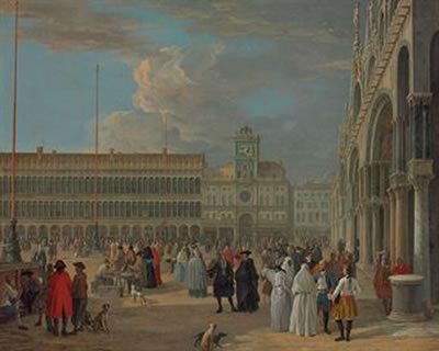 View of Piazza San Marco with the Torre dell'Orologio, Venice by Luca (Carlevarijs) Carlevaris - Auction record, sale price, and art valuation. Compare with similar artists and explore comparable artworks.