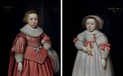 Portrait of a young boy; and Portrait of a young girl