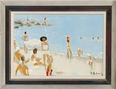 Bathers by the ocean by Pierre Emile Lelong - Auction record, sale price, and art valuation. Compare with similar artists and explore comparable artworks.