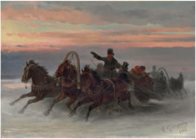 The lovers' escape by Petr Nikolaevich Gruzinsky - Auction record, sale price, and art valuation. Compare with similar artists and explore comparable artworks.