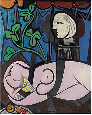 Nude, Green Leaves and Bust