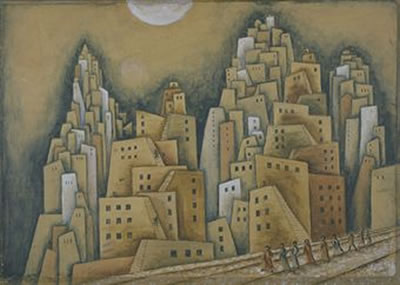 Sample artwork by Xul Solar (1887 - 1963), known for abstract geometric object painting, cubism, sculpture, writing - View similar artists and auction records
