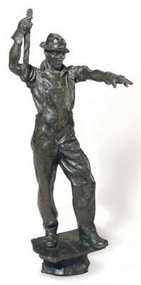Steelworker by Max Kalish - Auction record, sale price, and art valuation. Compare with similar artists and explore comparable artworks.