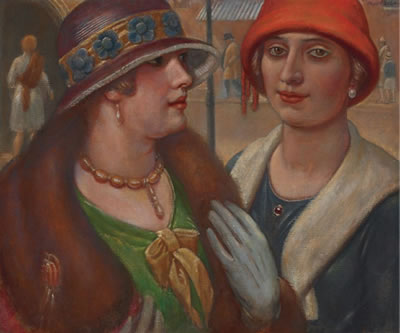 Casual Meeting by Kenneth Hayes Miller - Auction record, sale price, and art valuation. Compare with similar artists and explore comparable artworks.