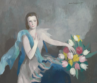 Femme aux tulipes by Marie Laurencin - Auction record, sale price, and art valuation. Compare with similar artists and explore comparable artworks.