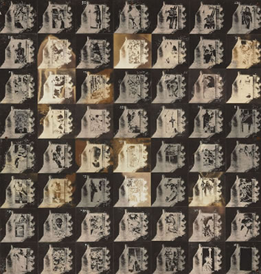 Sample artwork by Wallace Berman (1926 - 1976), known for collage-surreal-pop images - View similar artists and auction records