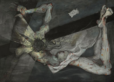 Sample artwork by Angel Acosta Leon (1932 - 1964), known for abstraction figurative, landscape painting - View similar artists and auction records