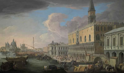 View of the Molo, Venice, looking West