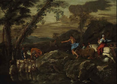 Jacob's Journey by Govanni Benedetto Castiglione - Auction record, sale price, and art valuation. Compare with similar artists and explore comparable artworks.