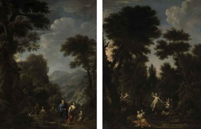 The banishment of Hagar and Ishmael; and The angel appearing to Hagar and Ishmael (2)