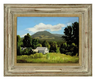 Sample artwork by James Ashley (1911 - 1985), known for realist landscape painting, mountain scenes - View similar artists and auction records