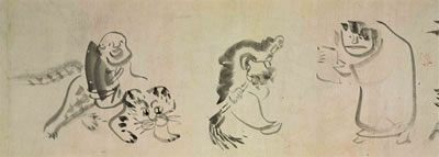 Sample artwork by Sengai Gibon (1750 - 1837), known for light-hearted ink paintings - View similar artists and auction records