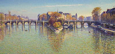 Le Pont Neuf à Paris (beau temps clair)