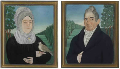 Sample artwork by Micah Williams (1782 - 1837), known for naive pastel portrait painting - View similar artists and auction records