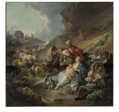Sample artwork by Jean-Baptiste Marie Huet (1745 - 1811), known for animal, genre and bucolic landscape painting, engraving, etching - View similar artists and auction records