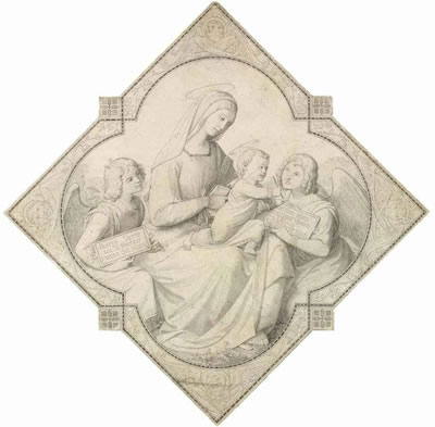 The Madonna and Child surrounded by angels
