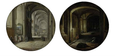 A church interior; and 'The Vaults' (2)