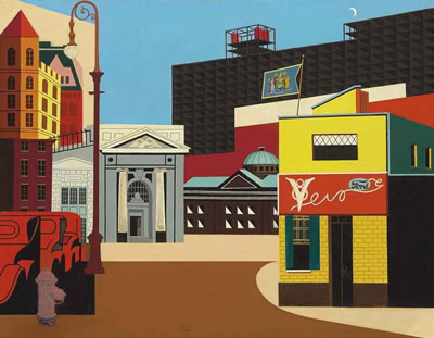 Untitled (Cityscape) by Francis Criss - Auction record, sale price, and art valuation. Compare with similar artists and explore comparable artworks.