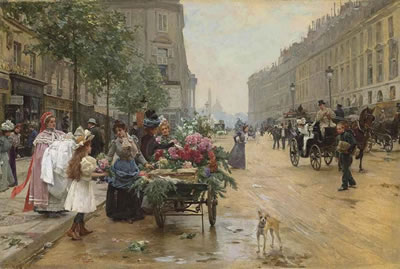 Sample artwork by Louis Marie De Schryver (1862 - 1942), known for parisien scene genre, figure, florals, and portrait painting - View similar artists and auction records