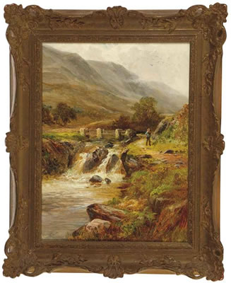 A traveler along a path in the Highlands
