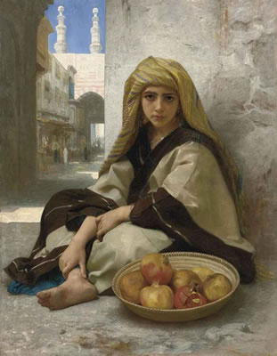Marchande de grenades by William Adolphe Bouguereau - Auction record, sale price, and art valuation. Compare with similar artists and explore comparable artworks.