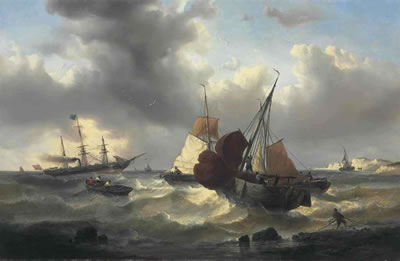 Shipping off the Coast in Choppy Seas