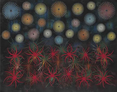 Desert Nocturne by Philip Taaffe - Auction record, sale price, and art valuation. Compare with similar artists and explore comparable artworks.