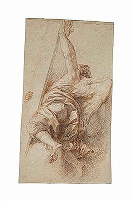 An angel, seen from behind, carrying the Cross by Charles de La Fosse - Auction record, sale price, and art valuation. Compare with similar artists and explore comparable artworks.
