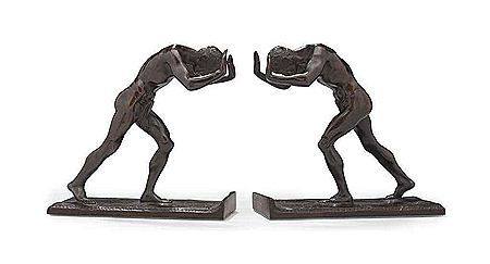 'Pushing Men': A Pair of Bookends