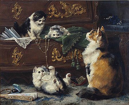 A Cat with her Kittens