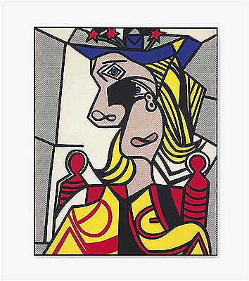 Woman with Flowered Hat by Roy Lichtenstein - Auction record, sale price, and art valuation. Compare with similar artists and explore comparable artworks.