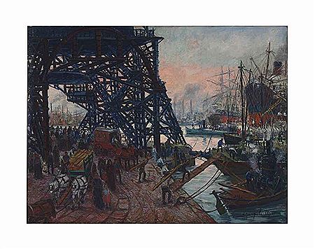 The Bridge at Boca (also known as Puente en La Boca) by Benito Quinquela Martin - Auction record, sale price, and art valuation. Compare with similar artists and explore comparable artworks.