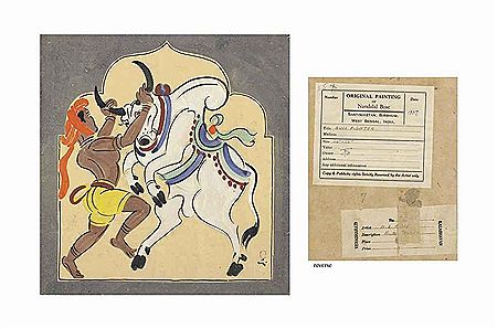Bull Fighter by Nandalal Bose - Auction record, sale price, and art valuation. Compare with similar artists and explore comparable artworks.