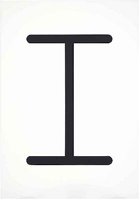 Portrait of Mark Wallinger: Self Portrait (Courier New)