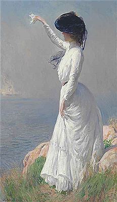 Sample artwork by Joseph Rodefer DeCamp (1858 - 1923), known for figure, portrait, landscape and marine painting - View similar artists and auction records