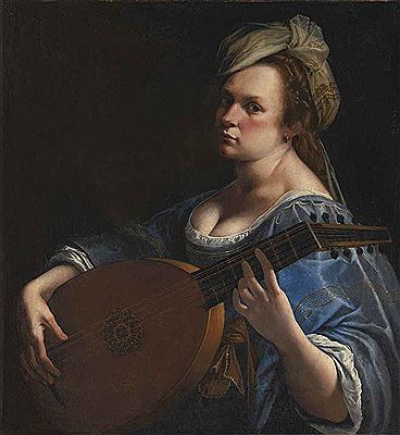 Portrait of Artemisia Gentileschi: Self-Portrait as a Lute Player