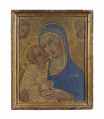 The Madonna and Child with two angels